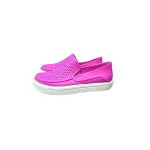 Crocs Citilane Roka Pink Perforated Slip On Loafer Size 5